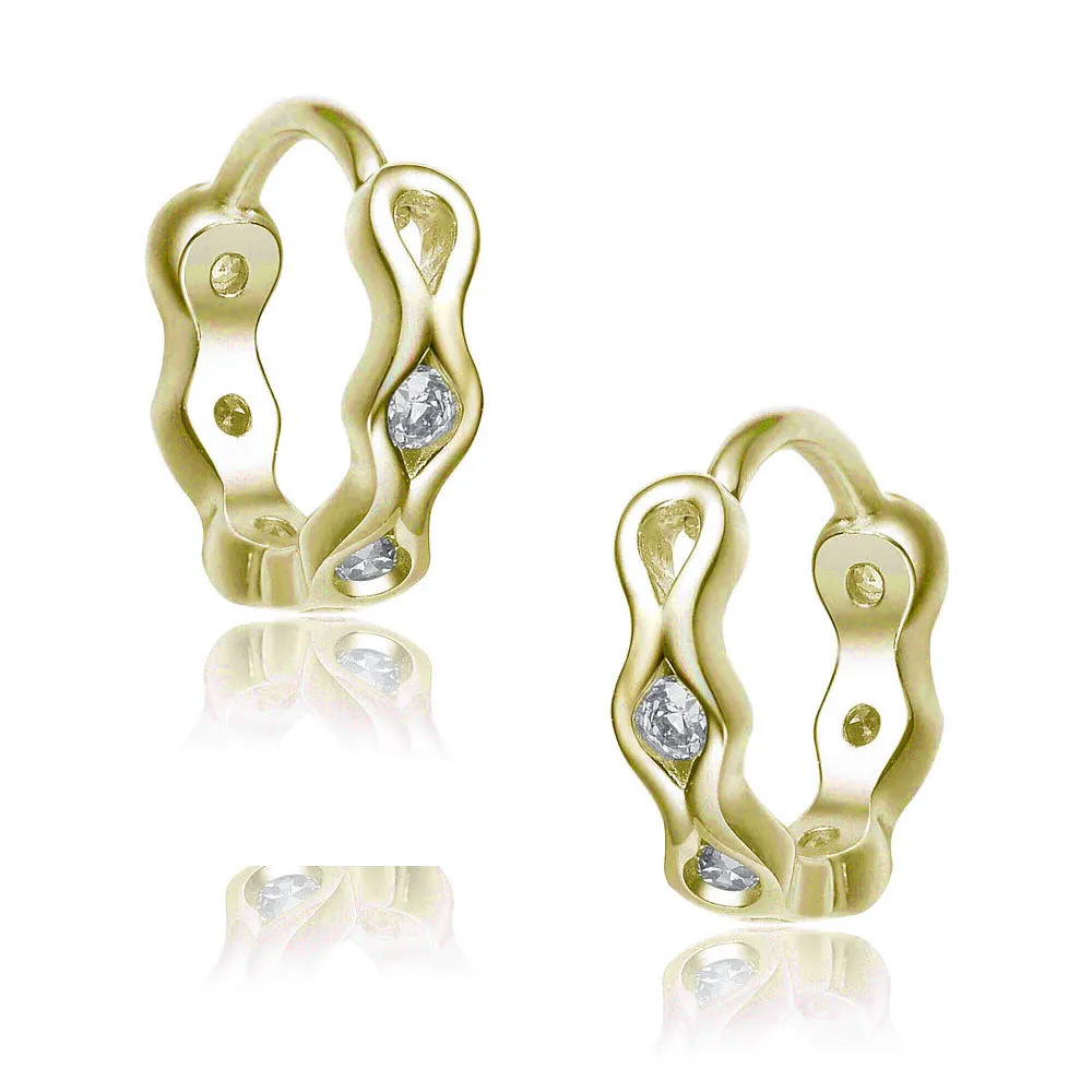 Marguerite Small Round Hoop Zigzag Limited Edition Earrings