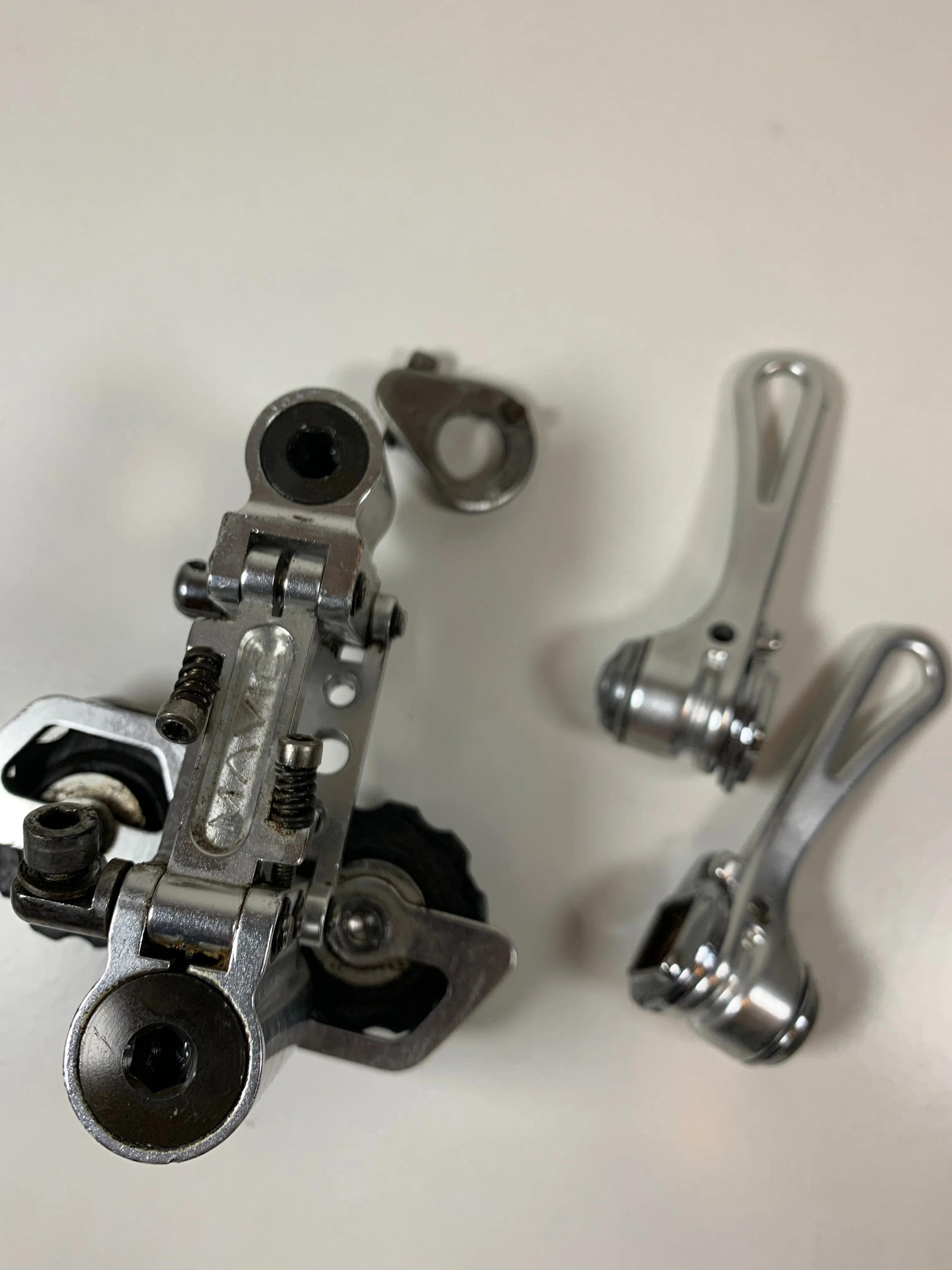 Mavic 801 rear derailleur first generation and Mavic 820 downtube shifters