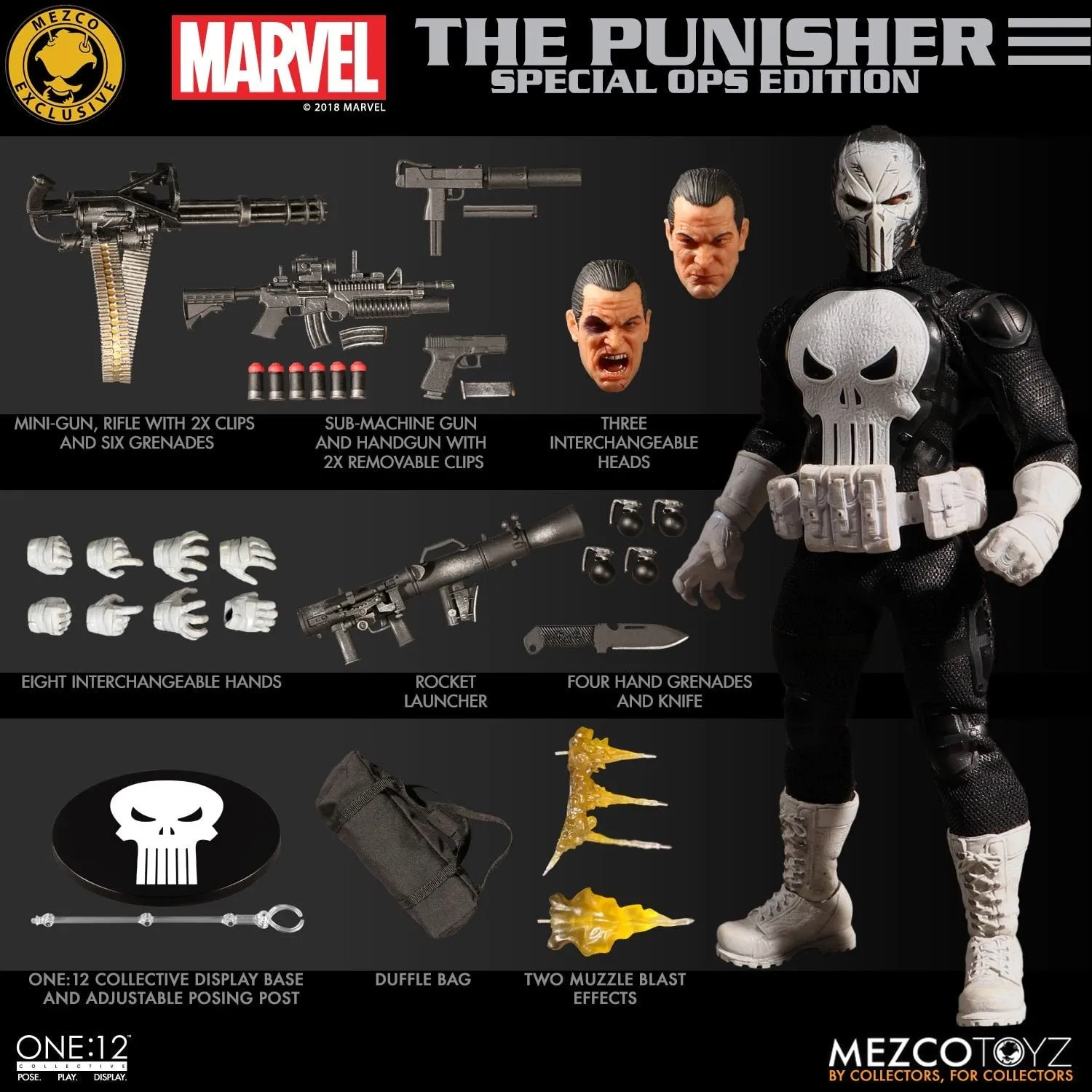 Mezco Toyz ONE:12 Collective: Punisher Special Ops Edition SDCC 2018 Exclusive Action Figure