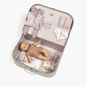 Minikane My Suitcase of Yesteryear - The Babies “Birth Kit” Orchid