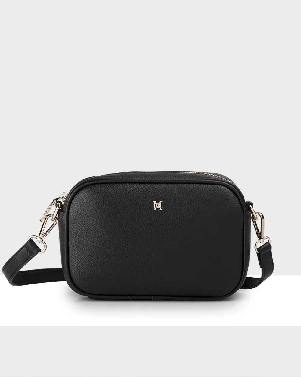 Monica Black Camera Crossbody Bag