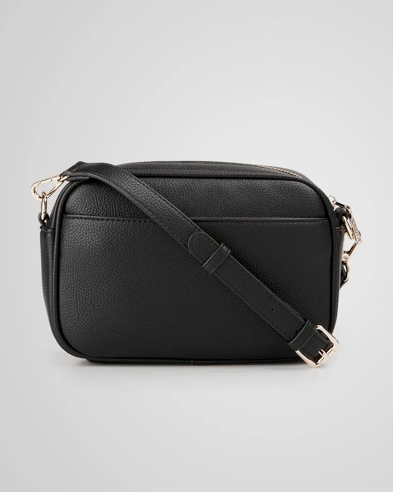 Monica Black Camera Crossbody Bag