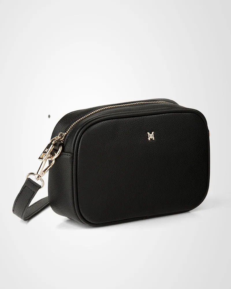 Monica Black Camera Crossbody Bag