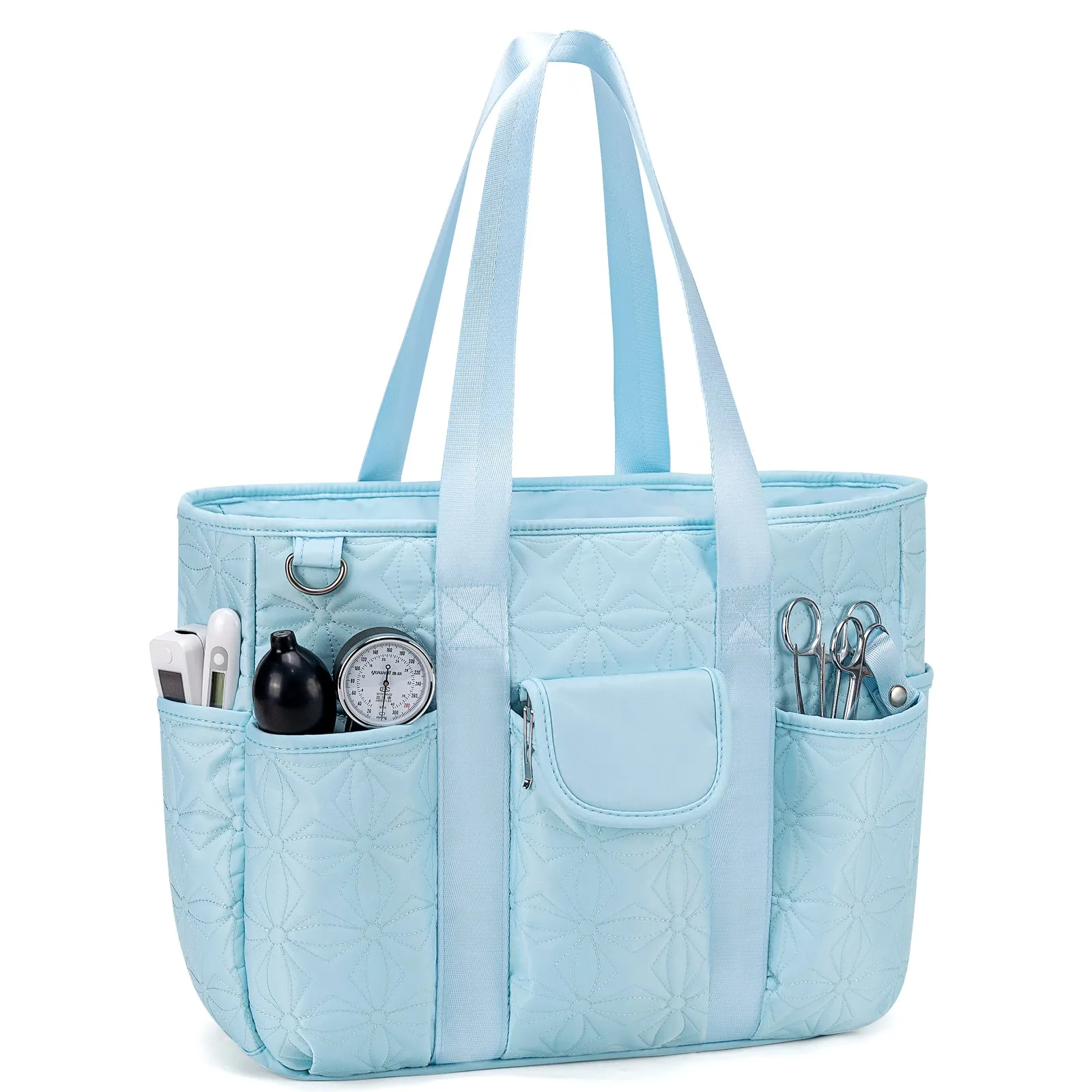 Multiple Pockets Crossbody Clinical Tote Bag