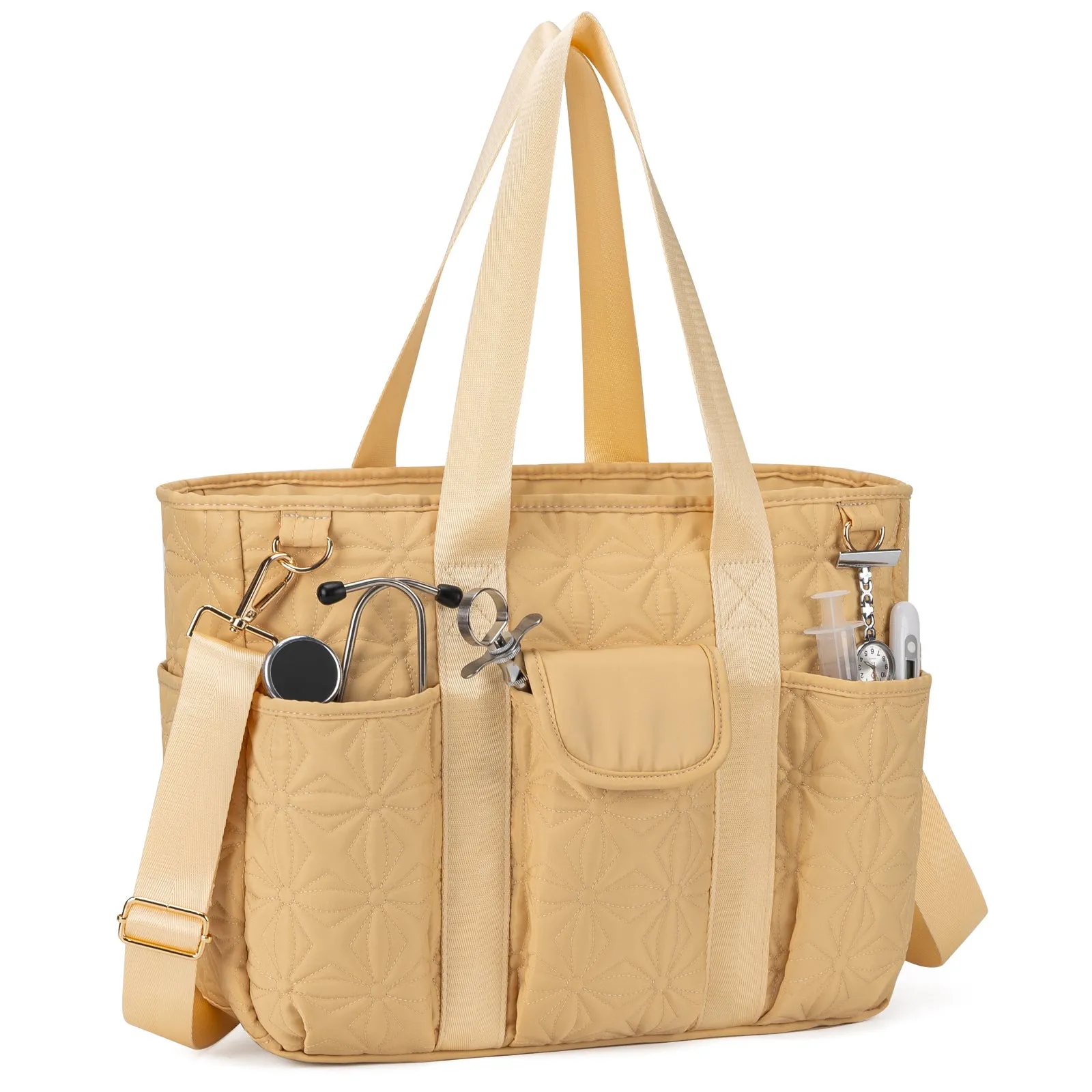 Multiple Pockets Crossbody Clinical Tote Bag