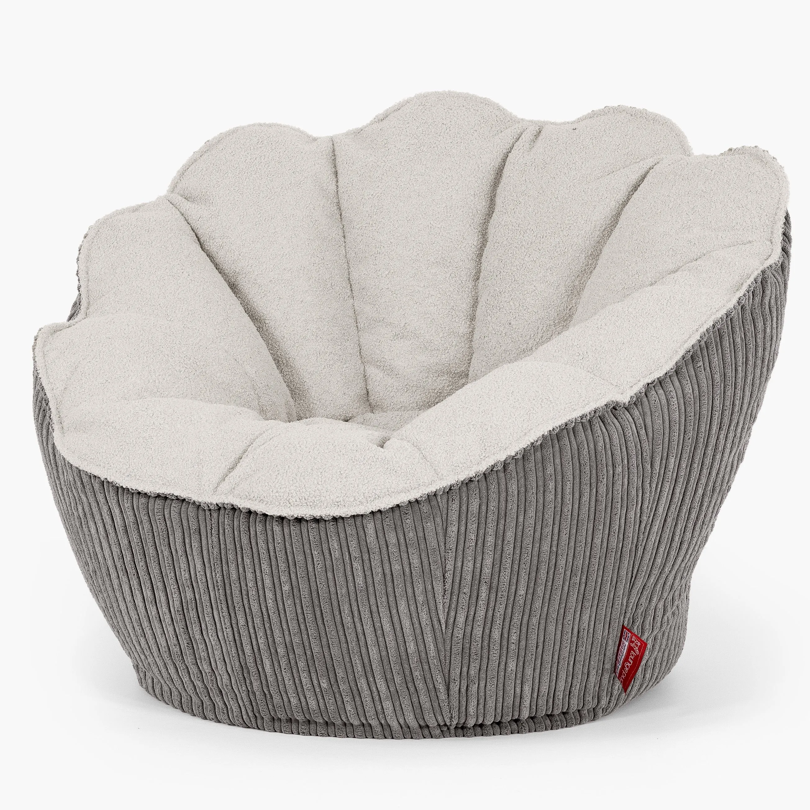 Natalia Sacco Bean Bag Chair - Boucle & Cord Graphite Grey