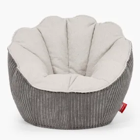 Natalia Sacco Bean Bag Chair - Boucle & Cord Graphite Grey