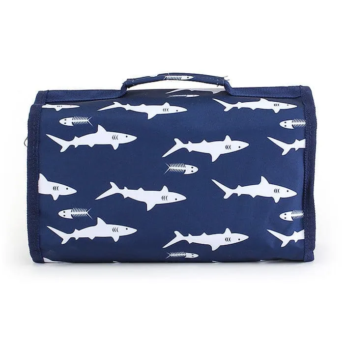 NCB25-S Shark Roll Up Cosmetic Bag