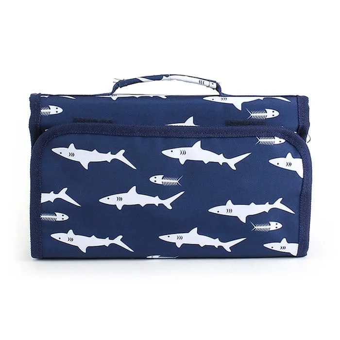 NCB25-S Shark Roll Up Cosmetic Bag