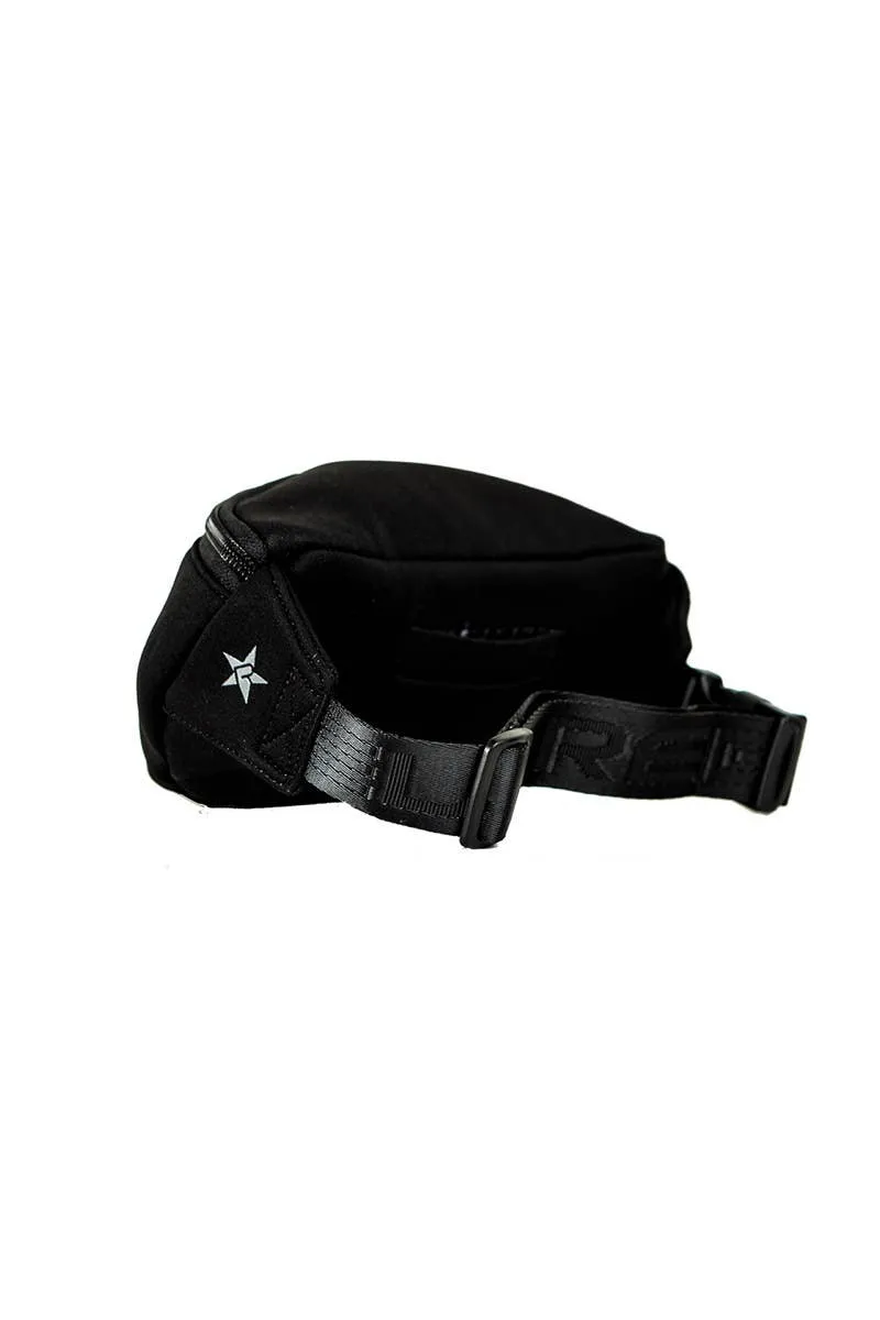 Neoprene in Black Youth Rebel Fanny Pack with Black Zipper