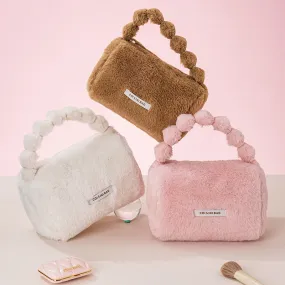 New imitation rabbit velvet carry-on bag, plush portable cosmetic bag, cute fur bag, women's bag