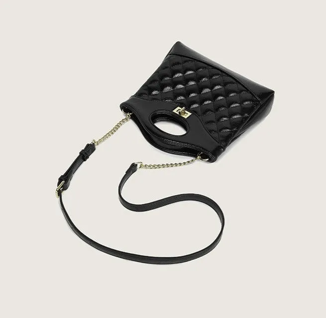 New Light Luxury High-Quality Niche Bucket Bag Fashionable and Versatile Crossbody Bag Diamond Chain Bag