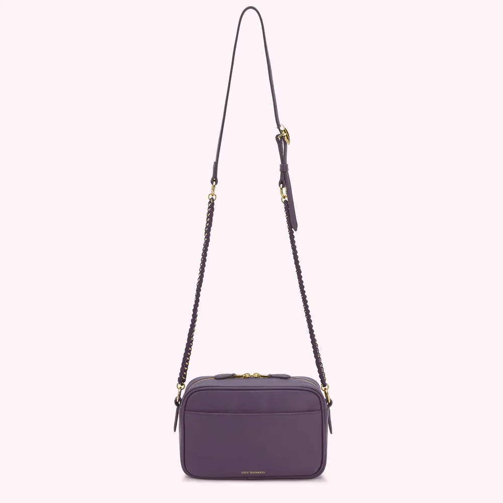 NIGHTSHADE LIP RIPPLE QUILTED LEATHER BELLA CROSSBODY BAG