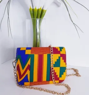 Nikka African Print Shoulder Bag | Small African Print Chain Bag