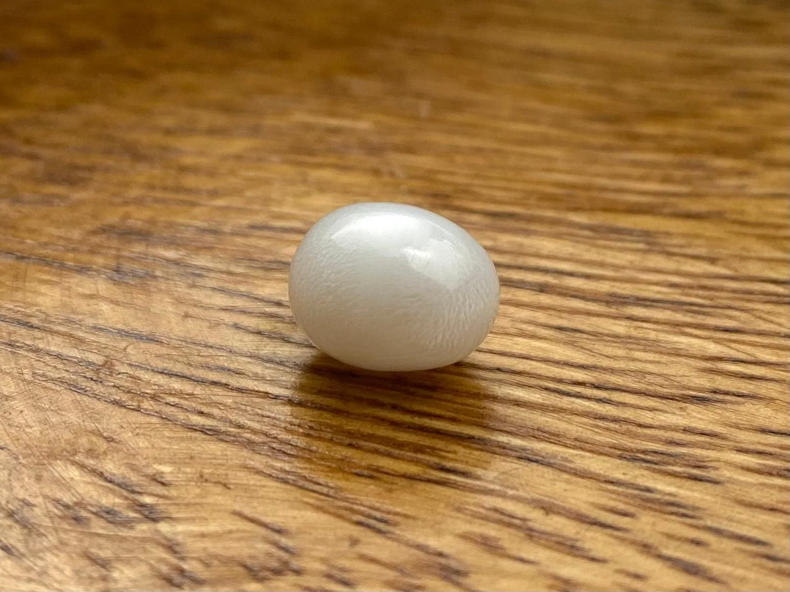 No.08 100% Natural Tridacna Pearl white Clam Pearl, 6.385 carat, 8.55mm x 10.73mm