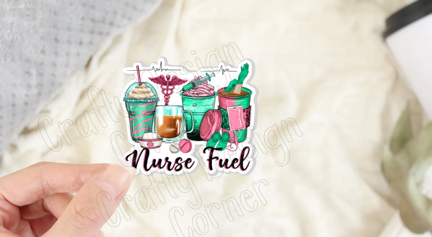 Nurse Fuel Sticker, Medical STICKER, Cute Medical Design Sticker, Nurse Laptop sticker, Nurse Sticker, Cute medical nurse sticker