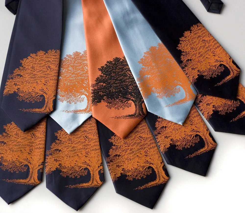 Oak Tree Necktie, Tree Silhouette Tie