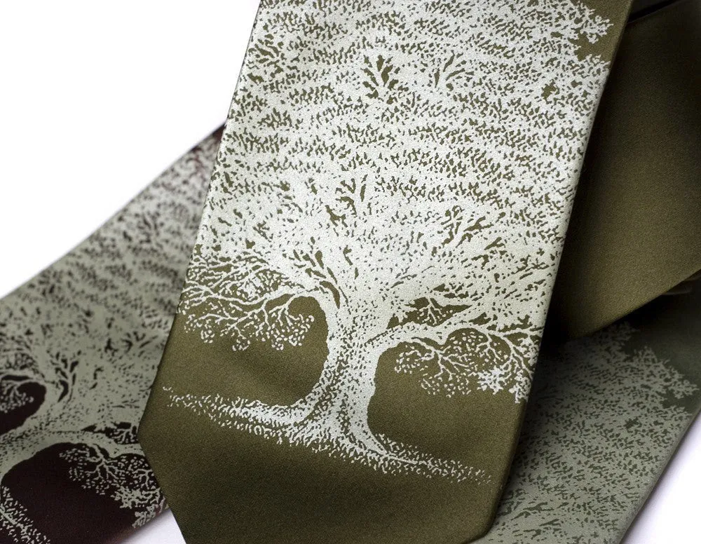 Oak Tree Necktie, Tree Silhouette Tie