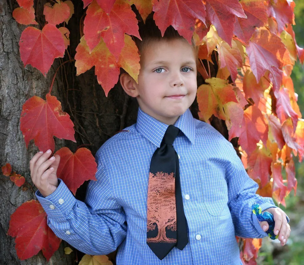 Oak Tree Necktie, Tree Silhouette Tie