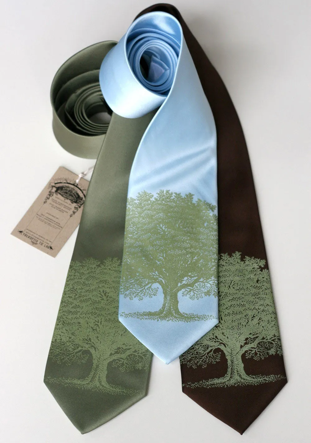 Oak Tree Necktie, Tree Silhouette Tie