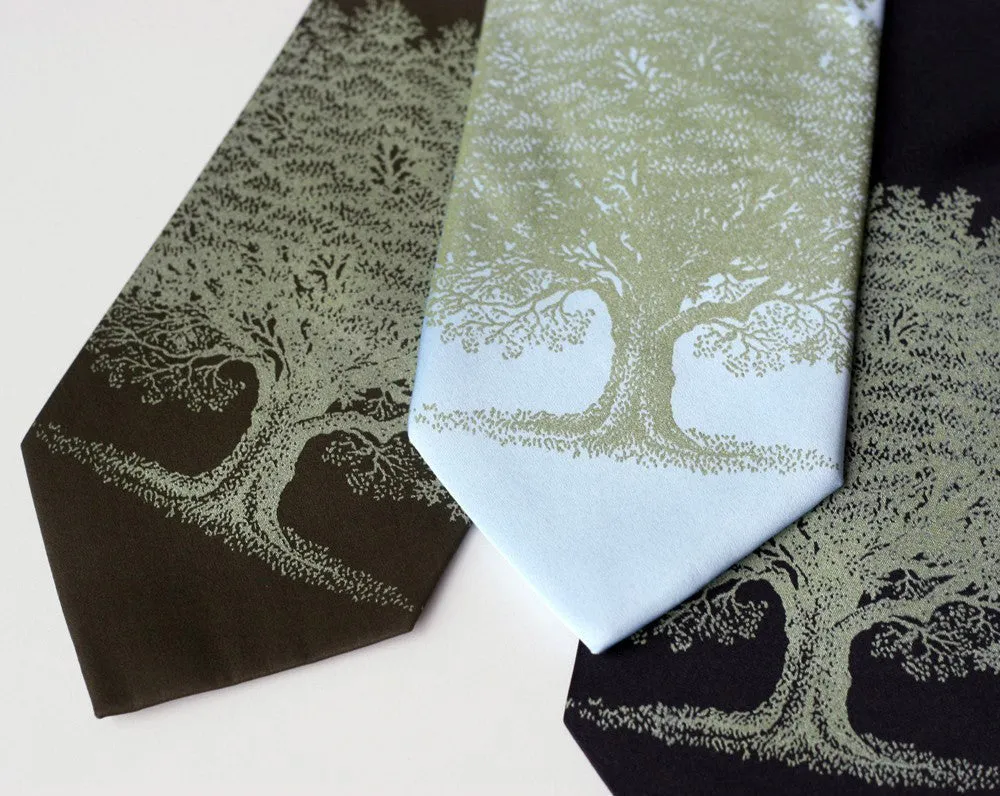 Oak Tree Necktie, Tree Silhouette Tie