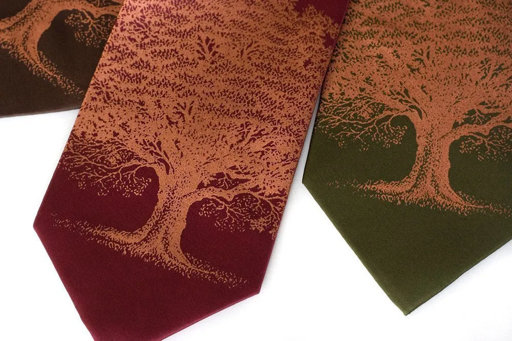 Oak Tree Necktie, Tree Silhouette Tie