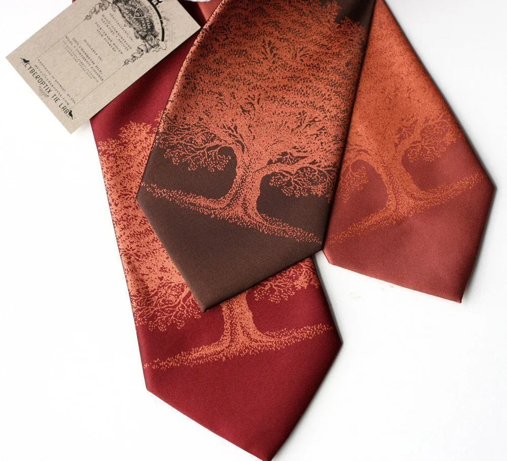 Oak Tree Necktie, Tree Silhouette Tie