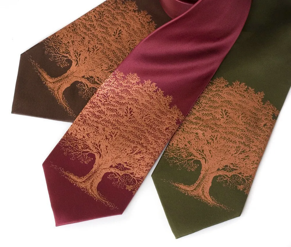 Oak Tree Necktie, Tree Silhouette Tie