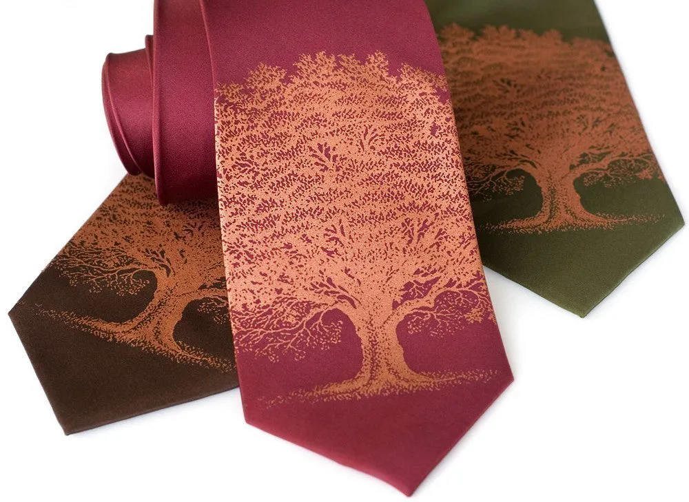 Oak Tree Necktie, Tree Silhouette Tie