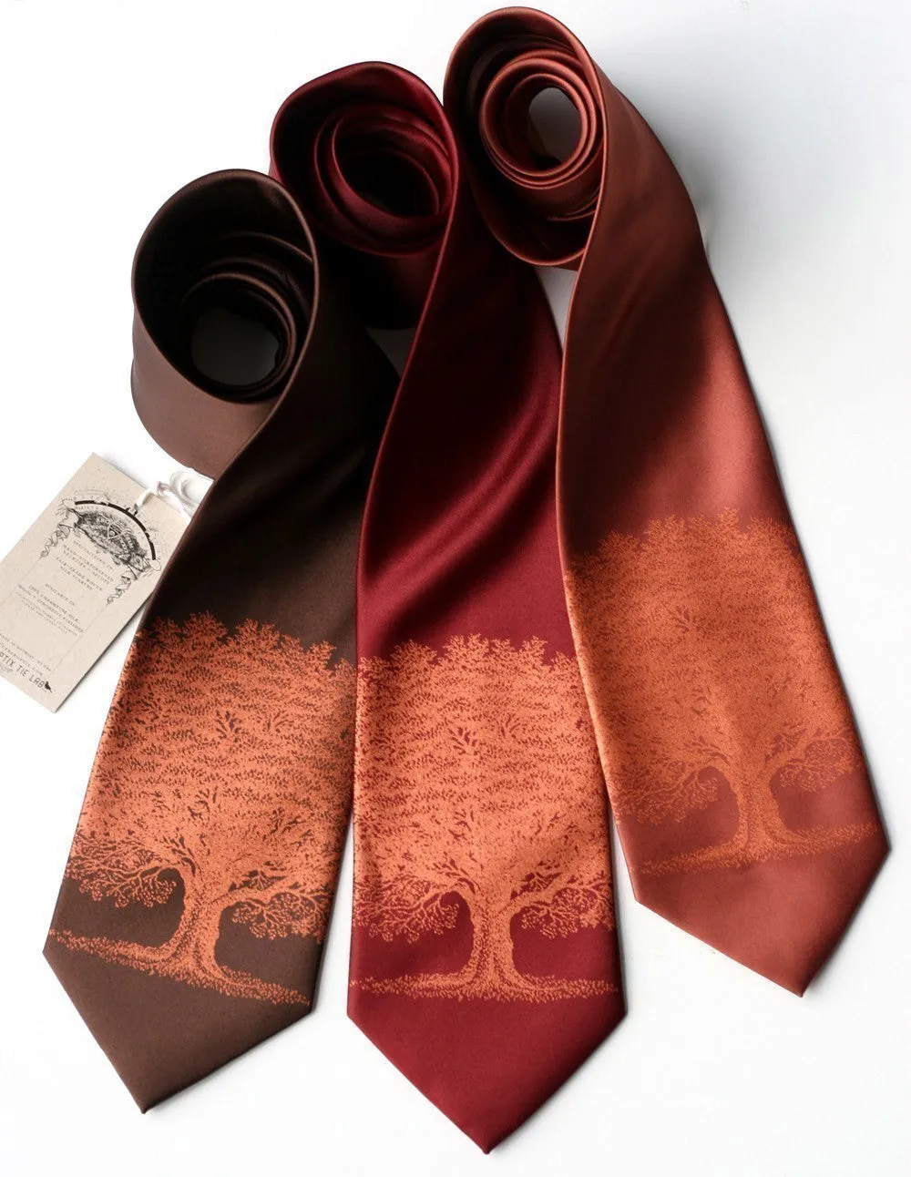 Oak Tree Necktie, Tree Silhouette Tie