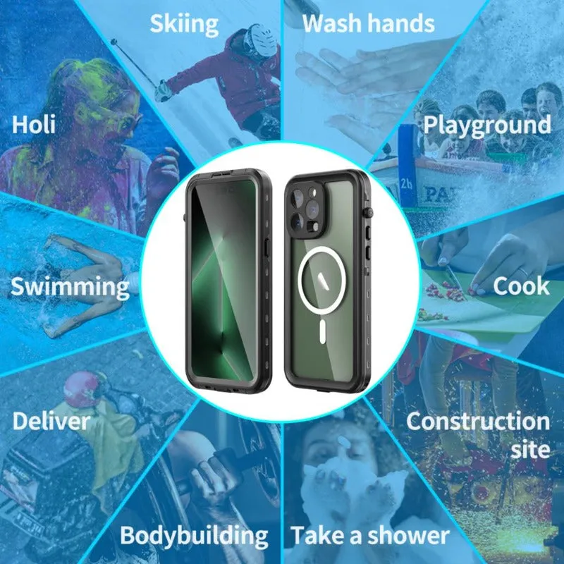 Outdoor Swimming Shockproof Waterproof Magnetic Phone Case For iPhone