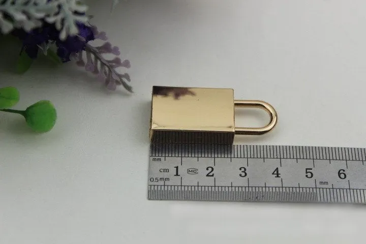 Padlock Bag Hardware Rectangle Gold Silver Gunmetal Bronze 1/20 pcs Handmade Purse Handbag Making Metal Bulk Wholesale Accessories Supplies