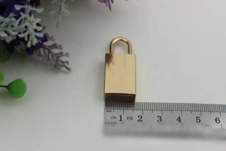 Padlock Bag Hardware Rectangle Gold Silver Gunmetal Bronze 1/20 pcs Handmade Purse Handbag Making Metal Bulk Wholesale Accessories Supplies