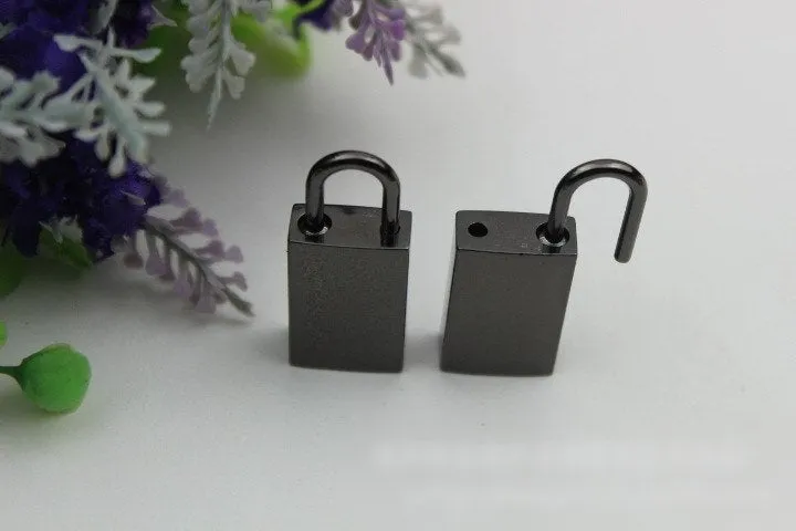 Padlock Bag Hardware Rectangle Gold Silver Gunmetal Bronze 1/20 pcs Handmade Purse Handbag Making Metal Bulk Wholesale Accessories Supplies