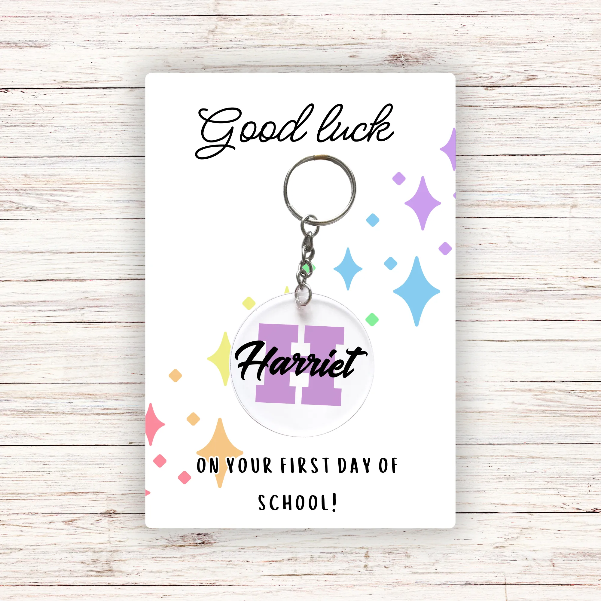 Personalised keychain - Good luck on your first day