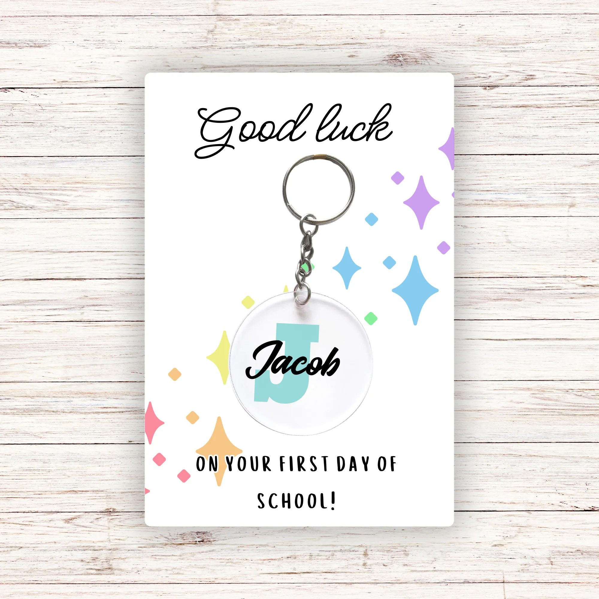 Personalised keychain - Good luck on your first day