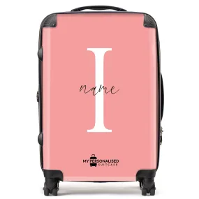 Personalised Nude Peach Suitcase