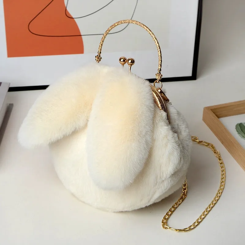 Plush Chain Small Bag - Cute Rabbit Shoulder Messenger Bag