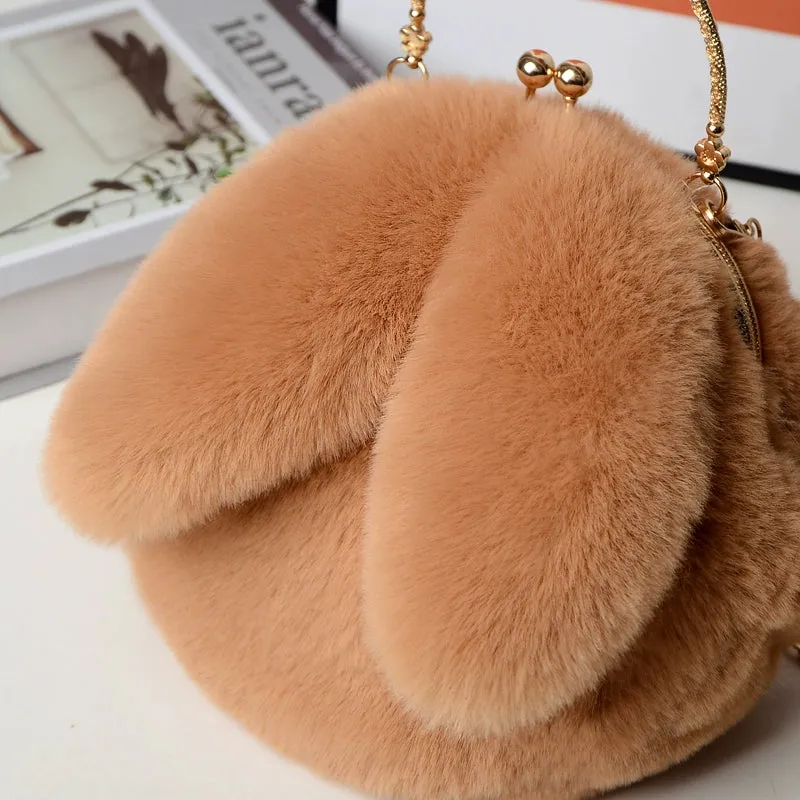 Plush Chain Small Bag - Cute Rabbit Shoulder Messenger Bag