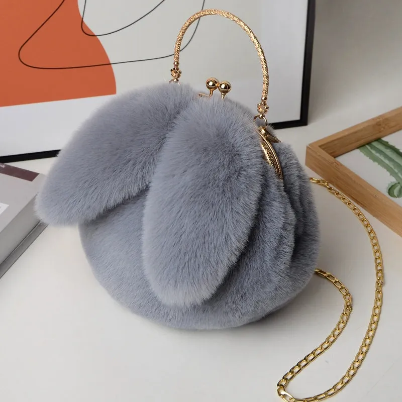 Plush Chain Small Bag - Cute Rabbit Shoulder Messenger Bag