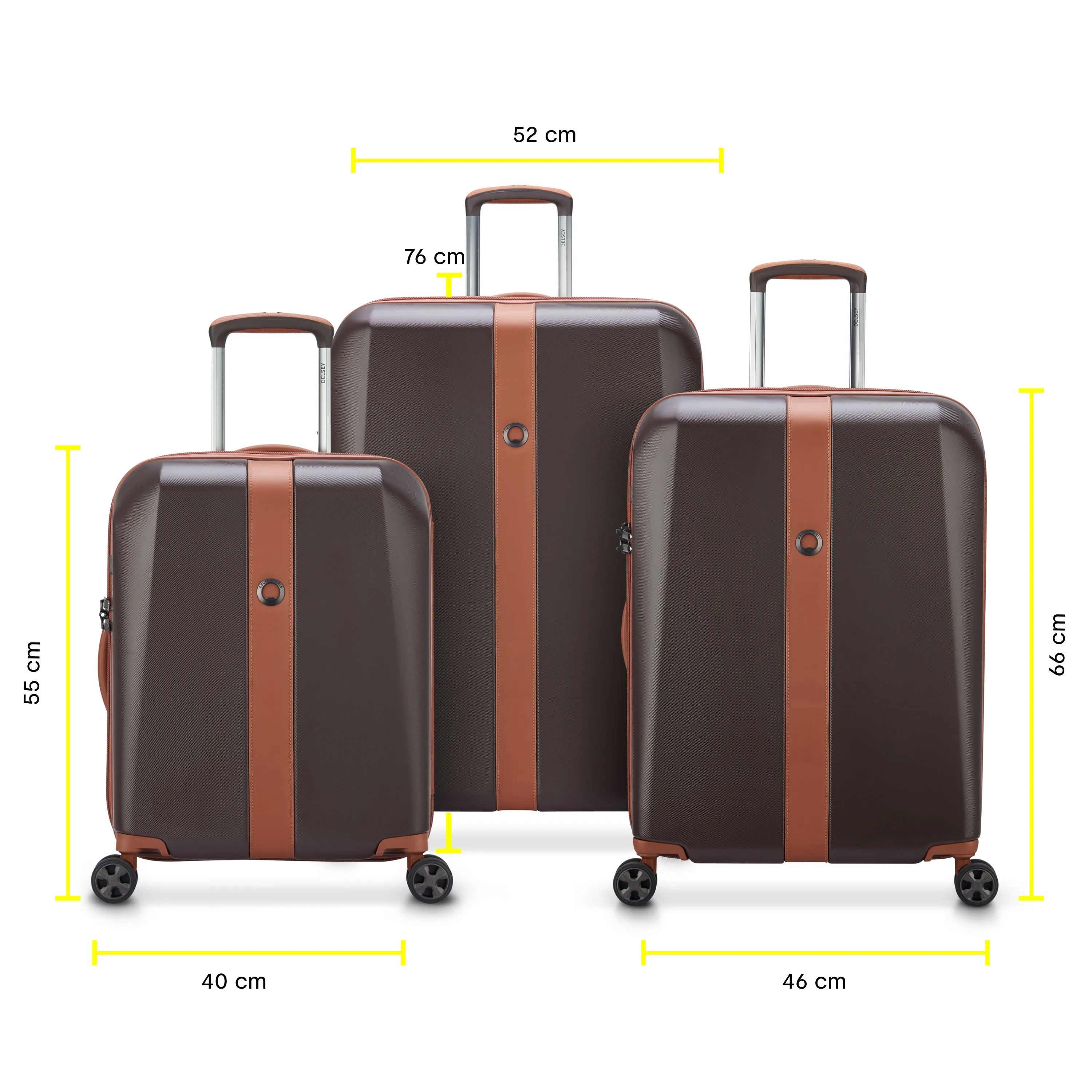 PROMENADE HARD 2.0 - Set 3 Suitcases (L-76cm) (M-66cm) (S-55cm)