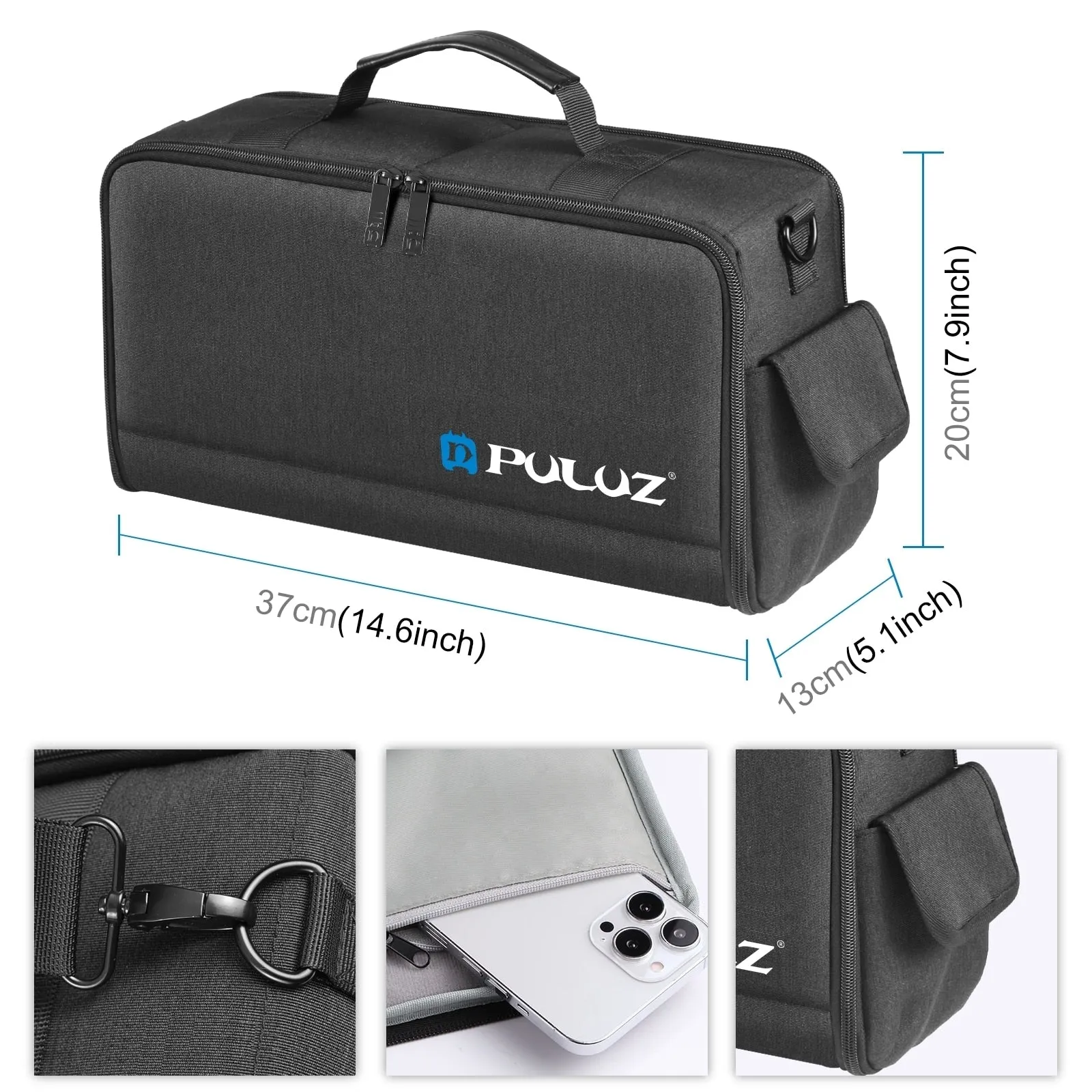 PULUZ Portable Camera Crossbody Shoulder Bag Digital Storage Lens Bag