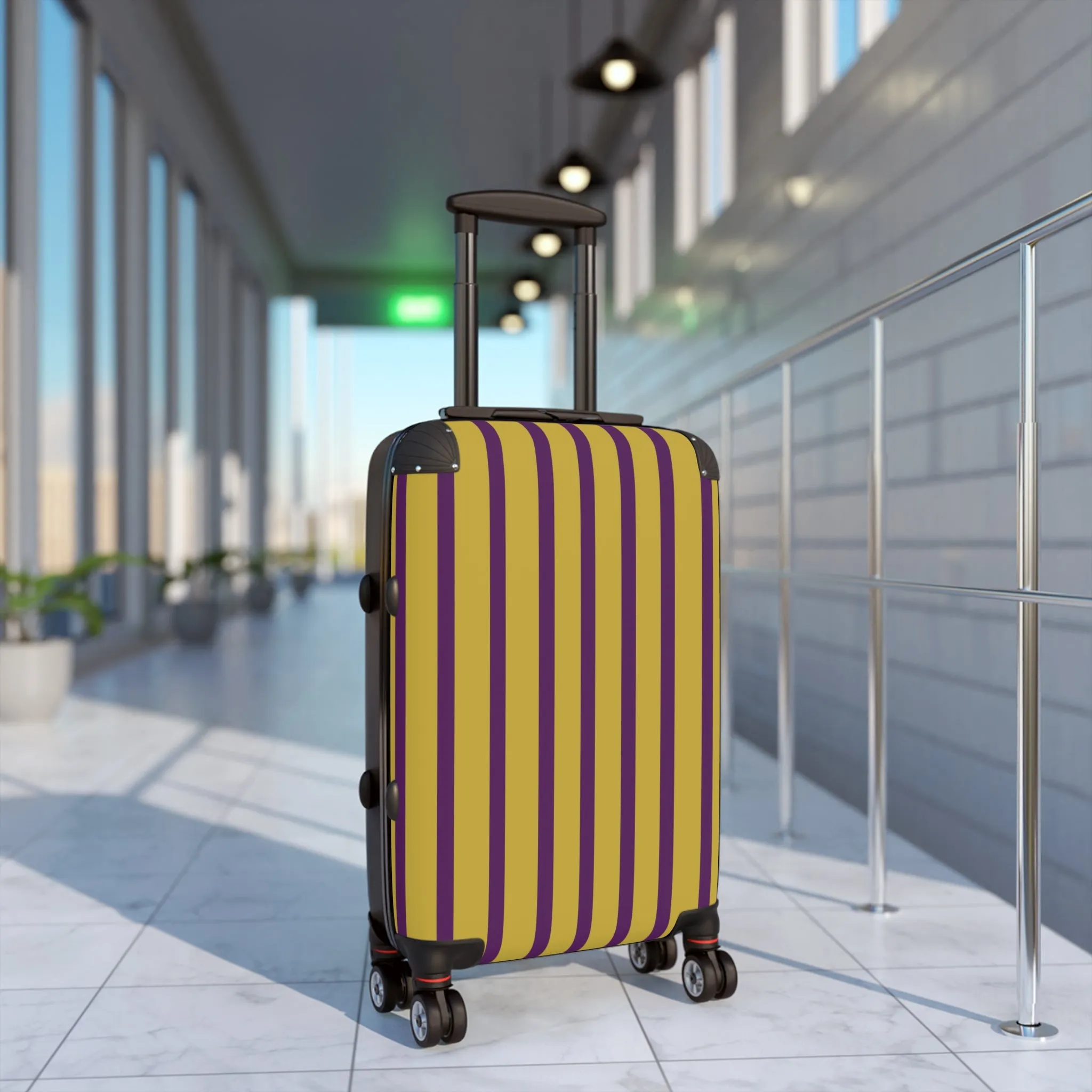 Purple & Gold Traveler Suitcase