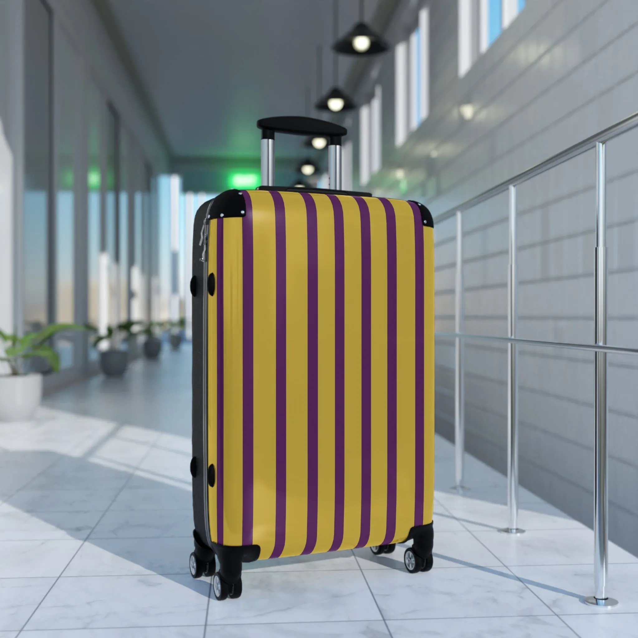 Purple & Gold Traveler Suitcase