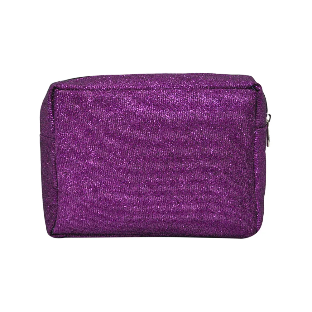 Purple Glitter NGIL Large Cosmetic Travel Pouch