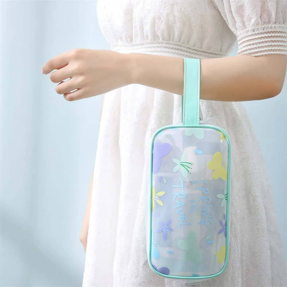 PVC waterproof toiletry bag, large capacity, high-end, ins style, good looks, cute portable storage bag