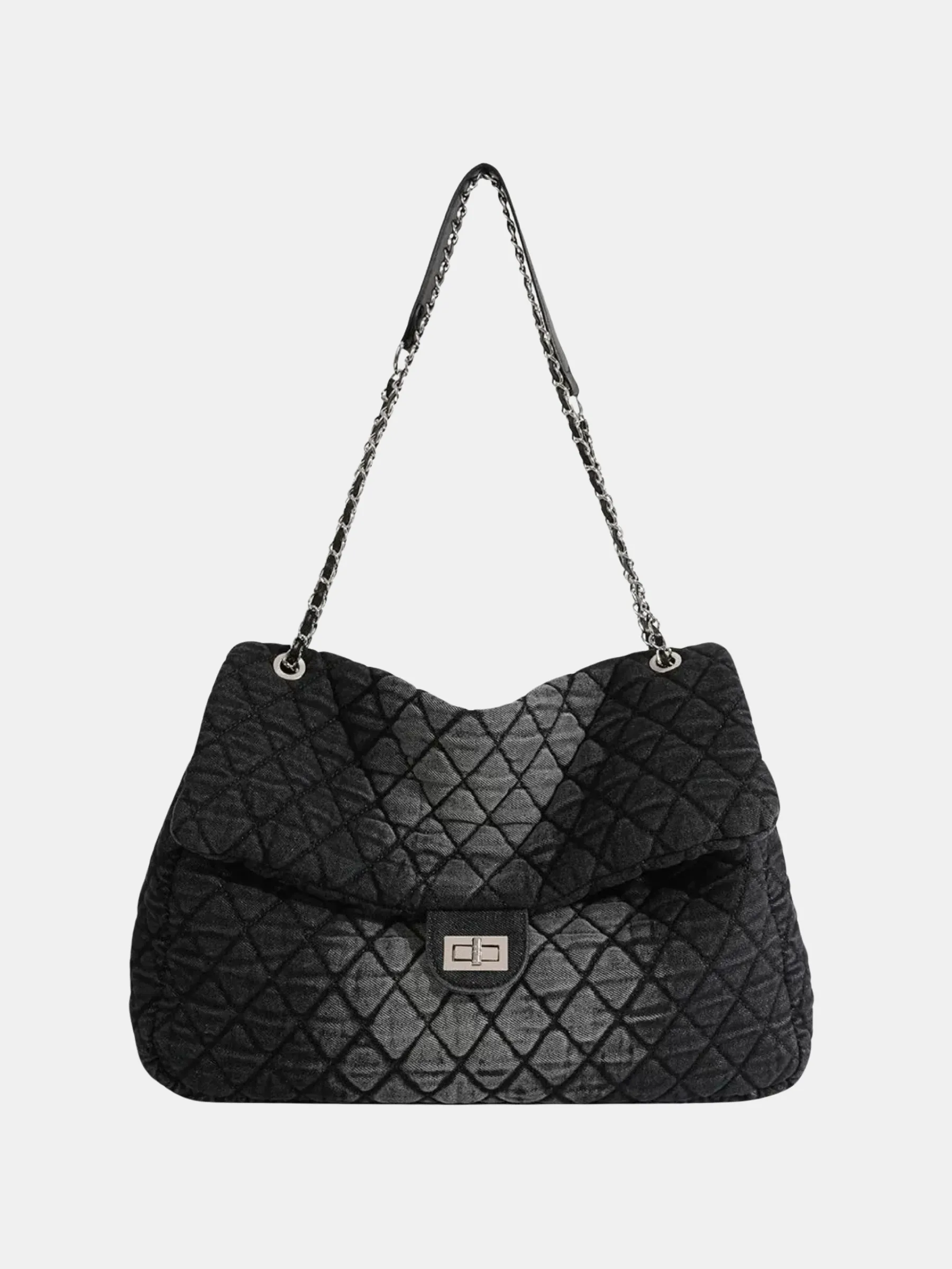 Quiah Charcoal Denim Bag