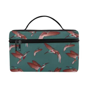 Red Swift Turquoise Cosmetic Bag/Large