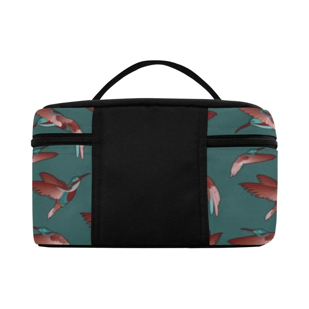 Red Swift Turquoise Cosmetic Bag/Large