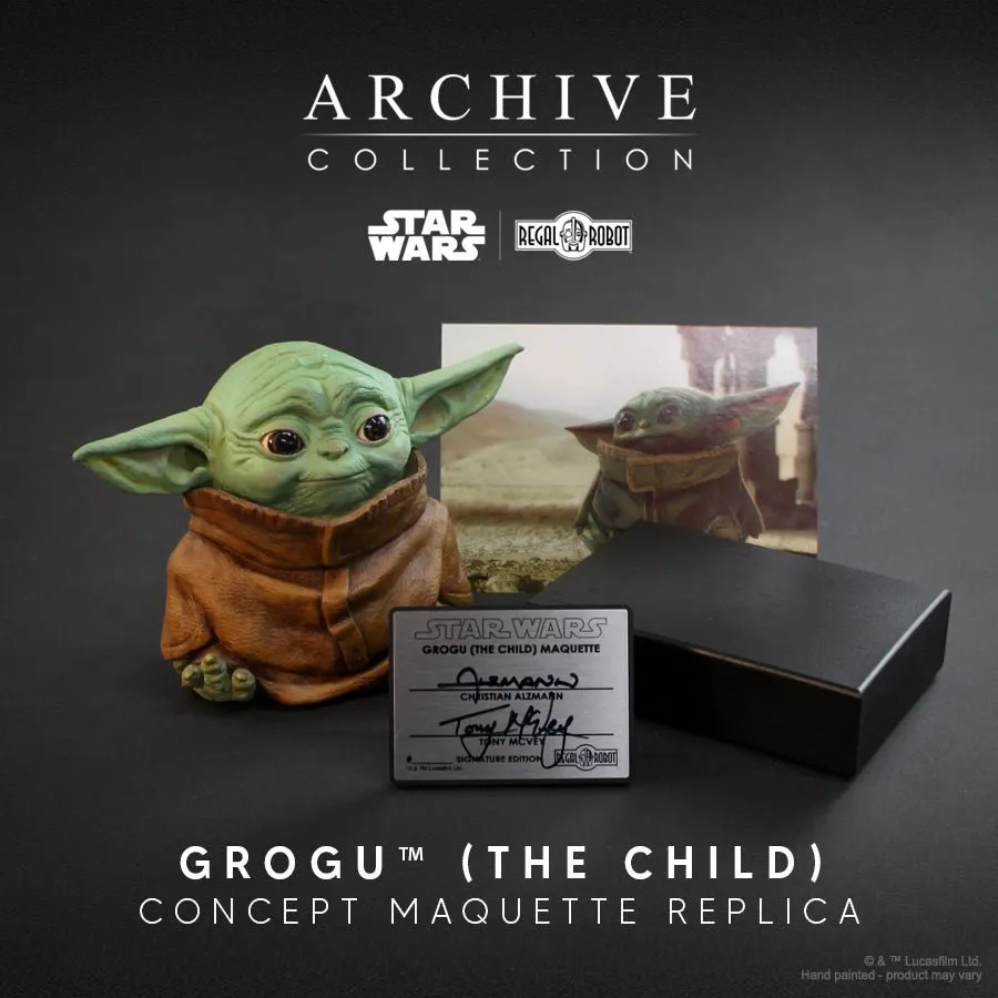 Regal Robot Star Wars The Mandalorian Grogu (The Child) Concept Maquette Dual Signature Edition